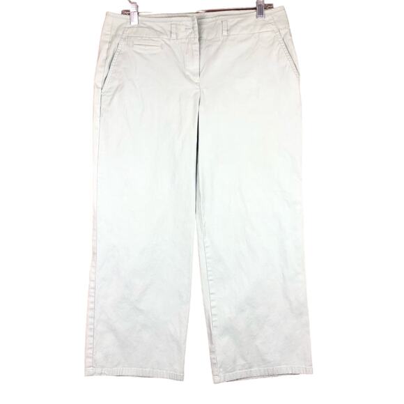 Talbots Womens Pants Pastel Green Signature Slim Capris Mid Rise Stretch 10 - Picture 1 of 13